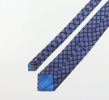 Marks & Spencer Mens Multicoloured Plaids & Checks Silk Pointed Tie One Size