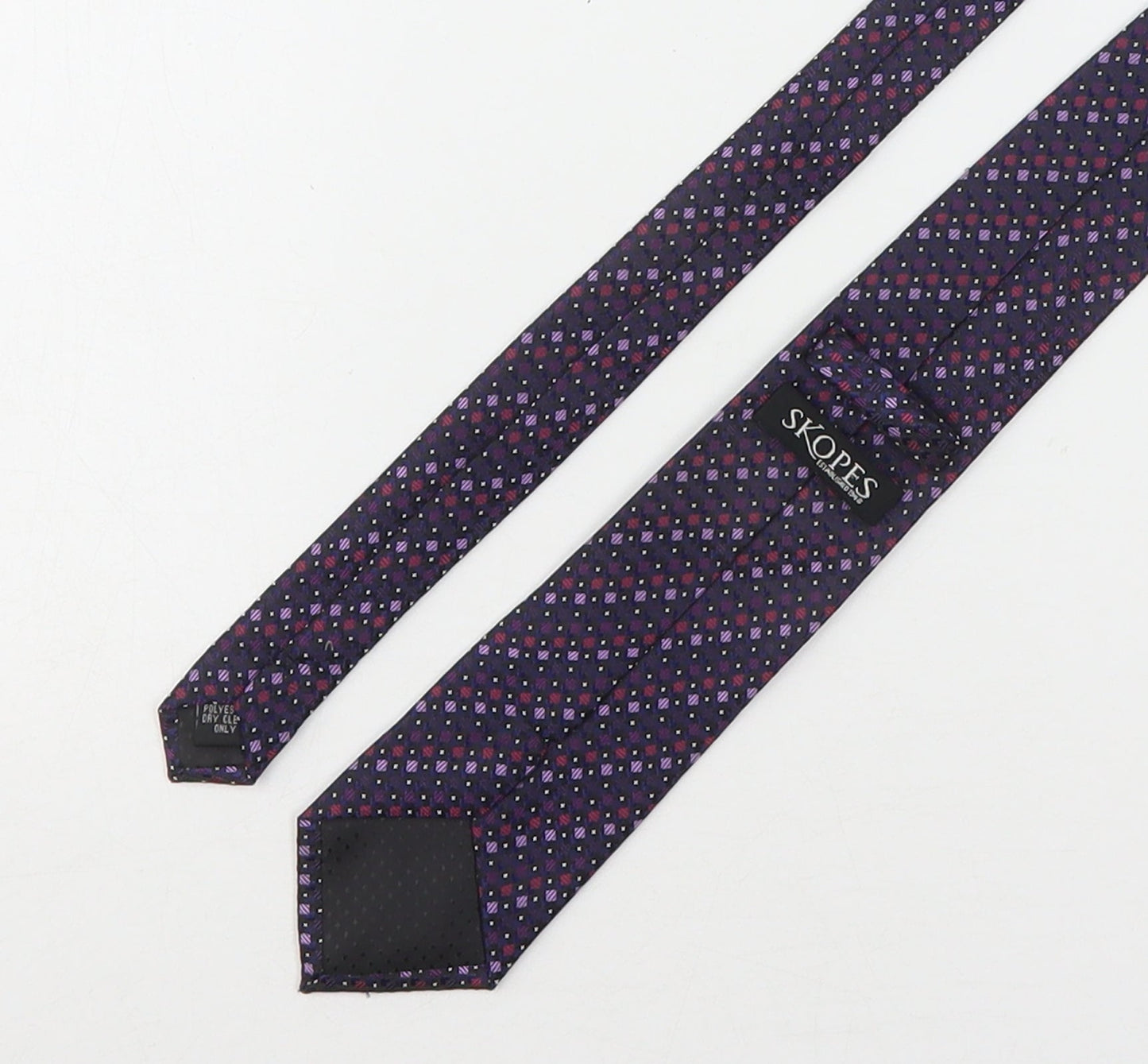 Skopes Mens Multicoloured Geometric Polyester Pointed Tie One Size