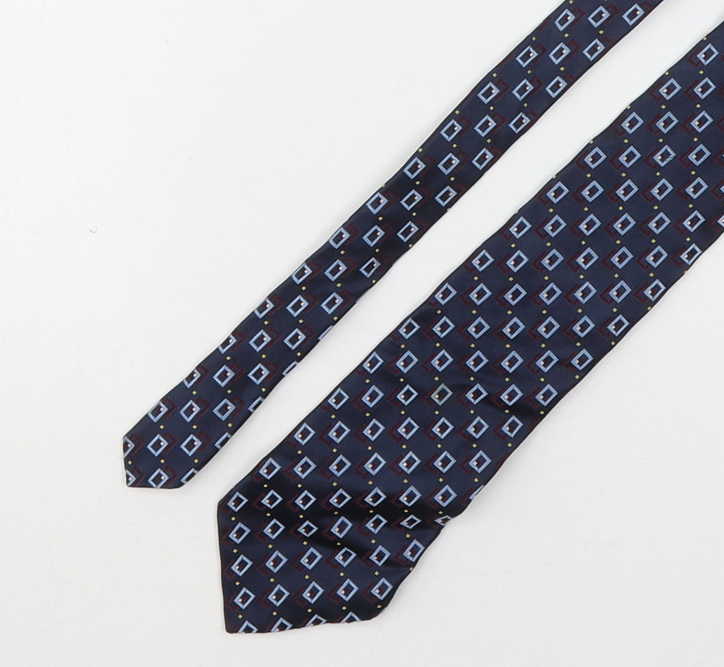 Frangi Mens Multicoloured Geometric Silk Pointed Tie One Size