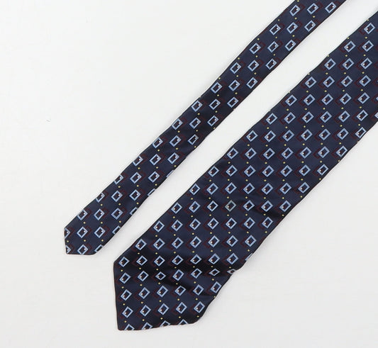 Frangi Mens Multicoloured Geometric Silk Pointed Tie One Size