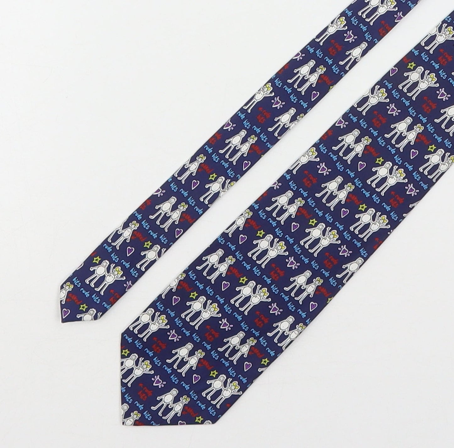 Purple Rain  Mens Multicoloured Geometric Polyester Pointed Tie One Size