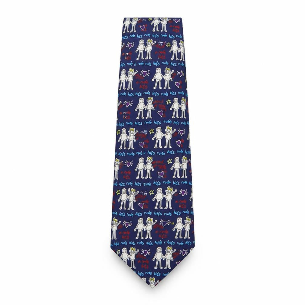 Purple Rain  Mens Multicoloured Geometric Polyester Pointed Tie One Size