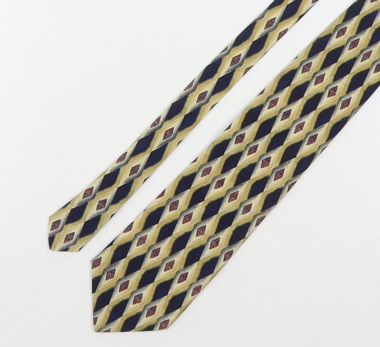 Lloyd Attree & Smith Mens Multicoloured Geometric Silk Pointed Tie One Size