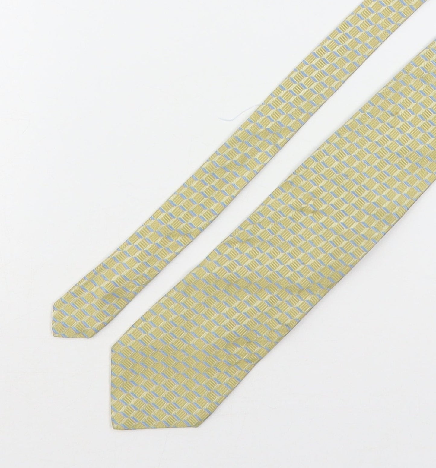 Cezan Mens Multicoloured Geometric Silk Pointed Tie One Size