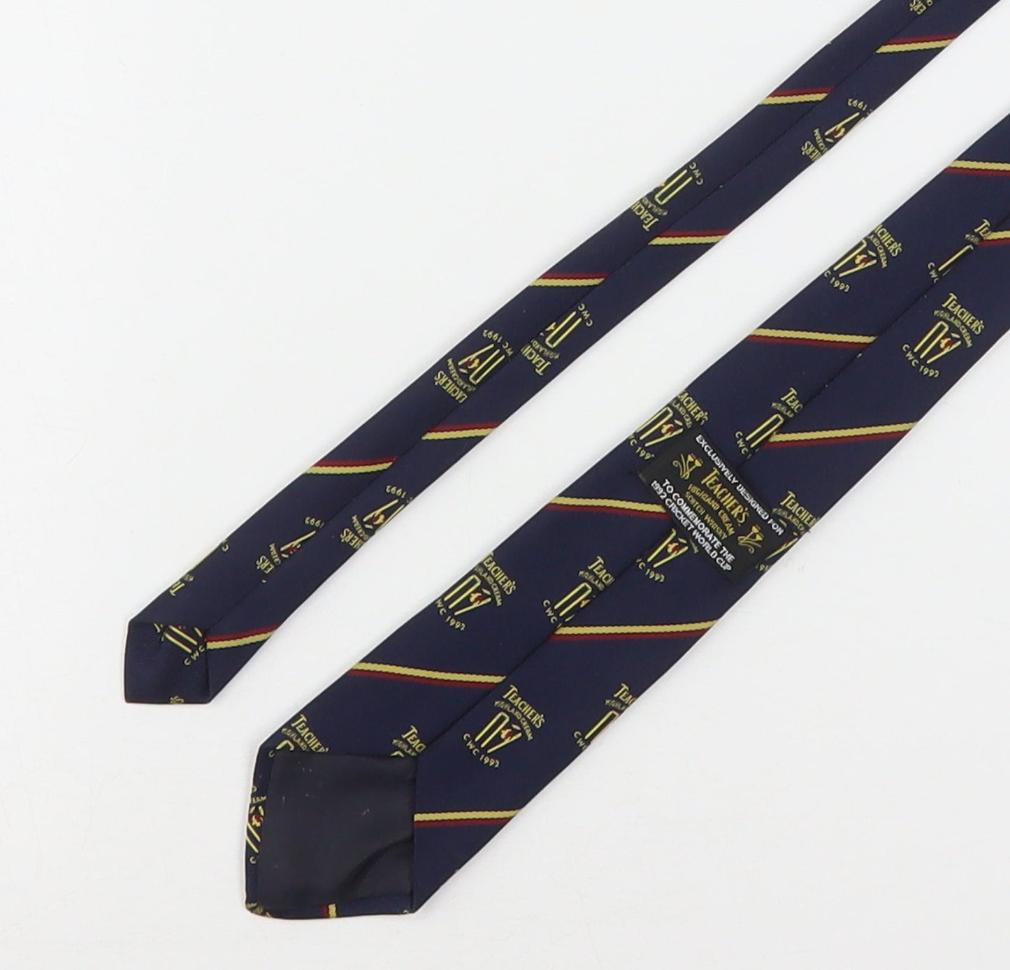 Teachers  Mens Multicoloured Geometric Polyester Pointed Tie One Size