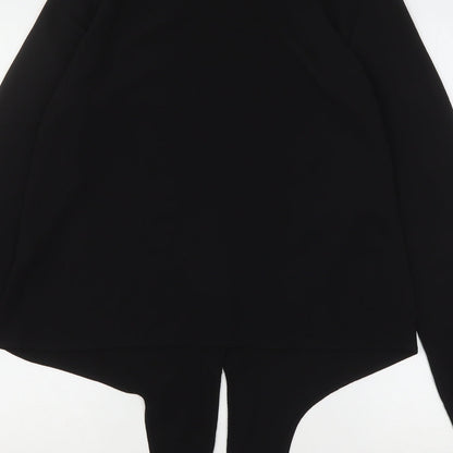 Brave Soul Womens Black  Polyester Basic Button-Up Size S Collared