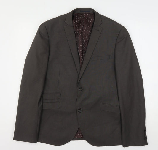 NEXT Mens Brown  Polyester Jacket Suit Jacket Size 42