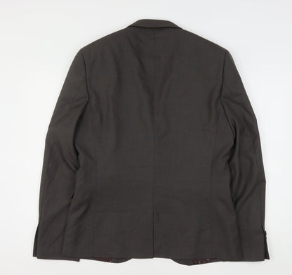 Next Mens Brown  Polyester Jacket Suit Jacket Size 42
