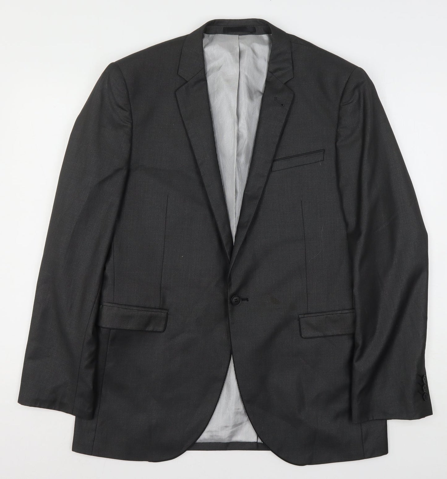 Butler & Webb Mens Grey  Polyester Jacket Suit Jacket Size 42