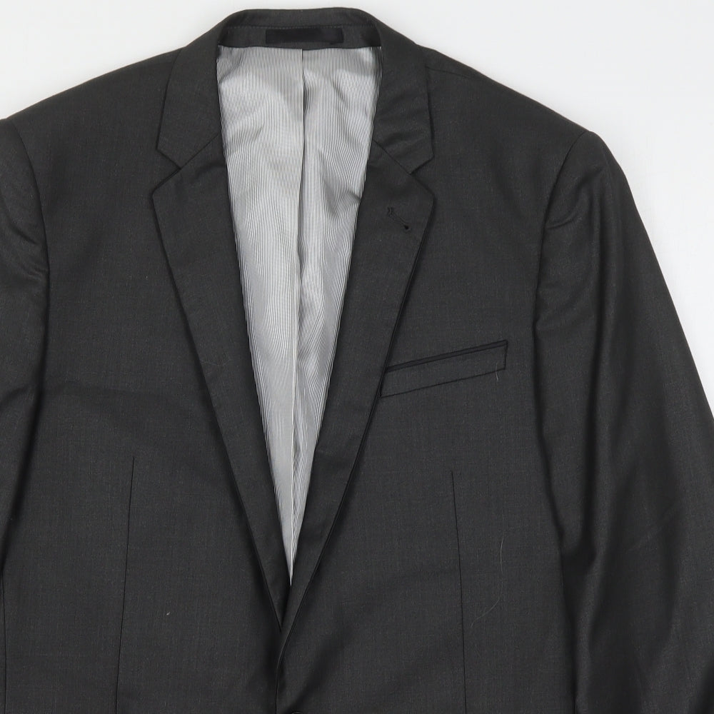 Butler & Webb Mens Grey  Polyester Jacket Suit Jacket Size 42