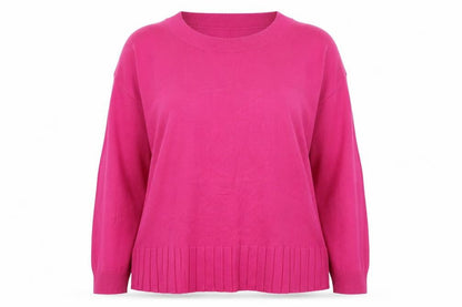 Kaleidoscope Womens Pink Round Neck  Viscose Pullover Jumper Size 14