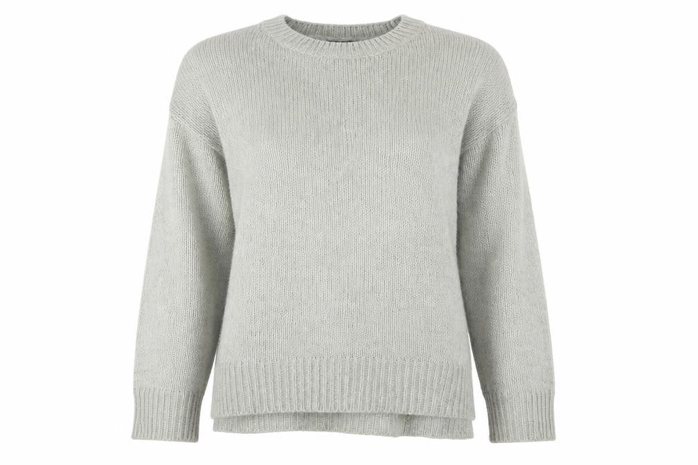 New Look Womens Grey Round Neck  Acrylic Pullover Jumper Size M