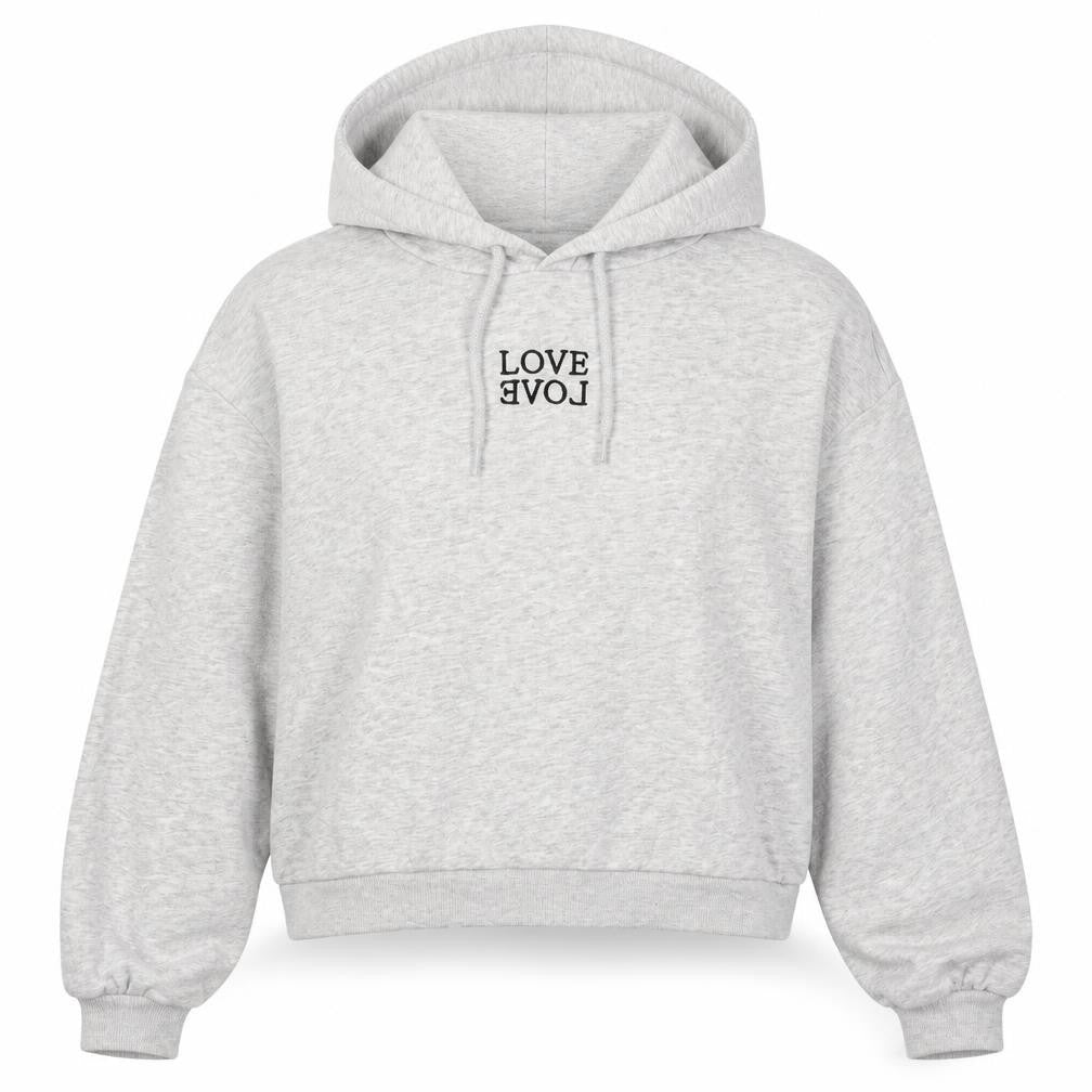 H&M Womens Grey  Cotton Pullover Hoodie Size M   - Cropped