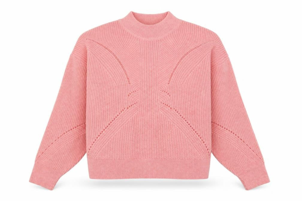 Sonder Womens Pink Round Neck  Acrylic Pullover Jumper Size 12