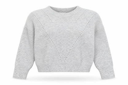 Topshop Womens Grey Round Neck  Acrylic Pullover Jumper Size S