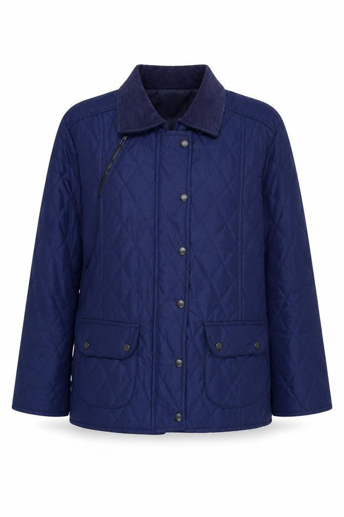Influence Womens Blue   Quilted Coat Size 10  Snap