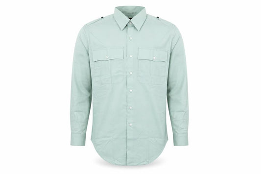 Novus Mens Green  Polyester  Button-Up Size 16 Collared Button