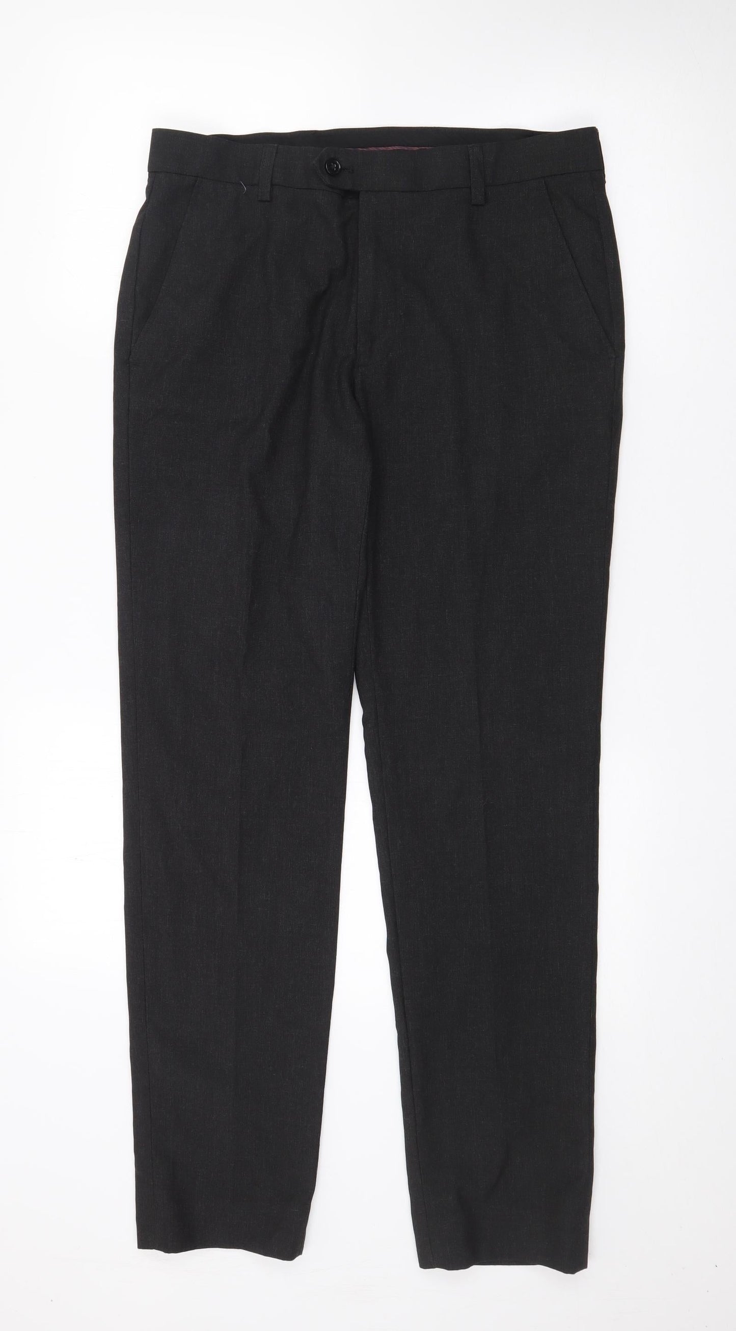 NEXT Womens Grey  Polyester Trousers  Size 32 in L30 in Regular