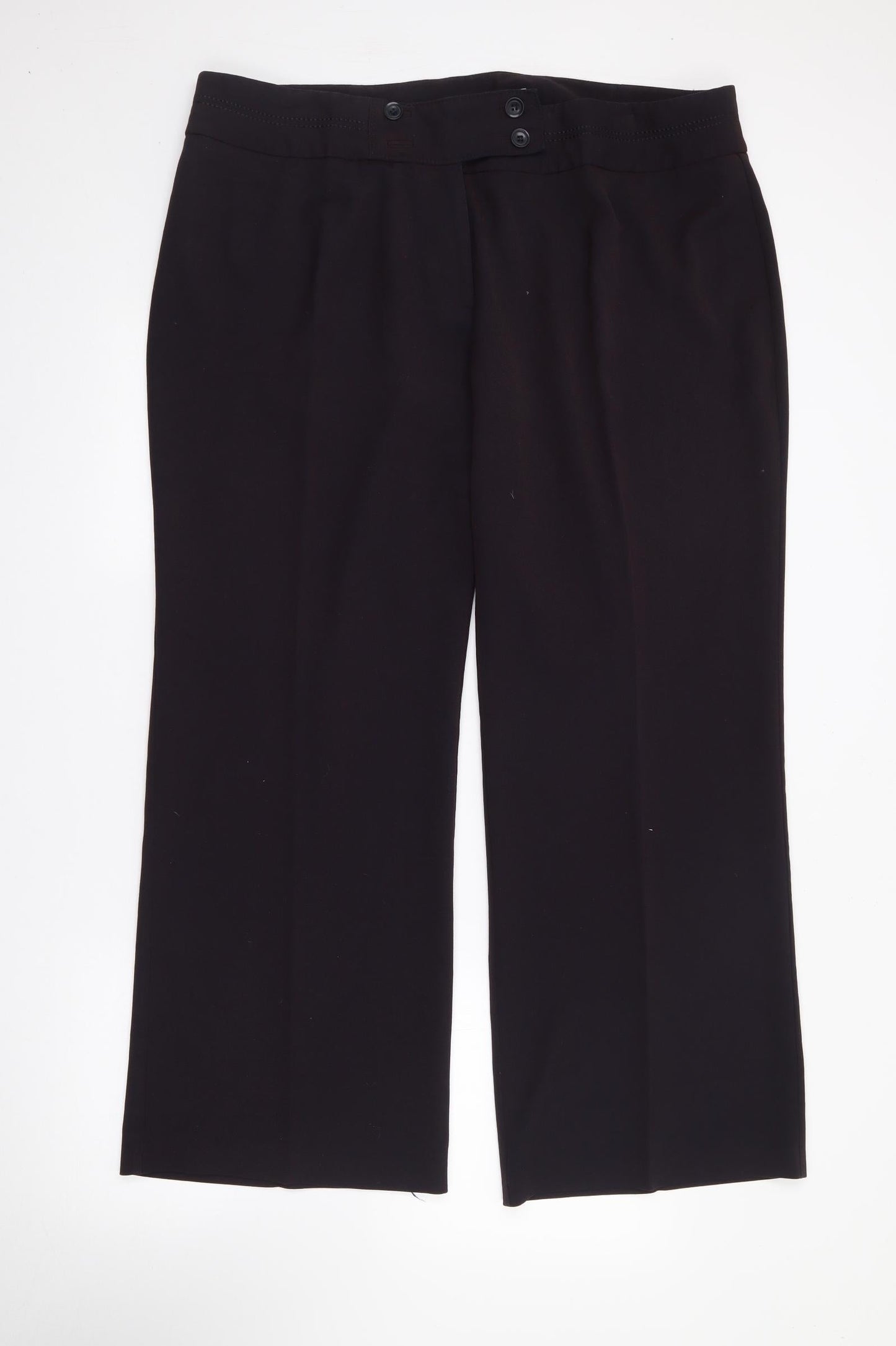 Marks and Spencer Womens Purple  Polyester Trousers  Size 20 L28 in Regular