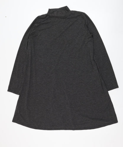 Preloved South Womens Grey  Polyester Shift  Size 10  Mock Neck Pullover - Front