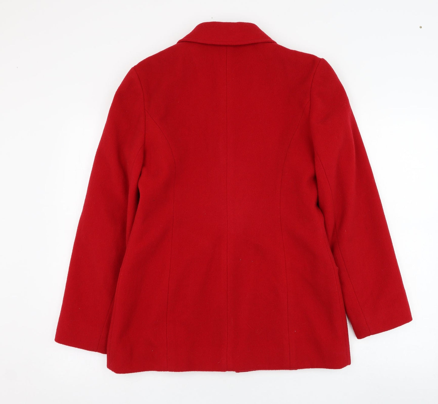 Charlotte Halton Womens Red   Overcoat Coat Size 10  Zip