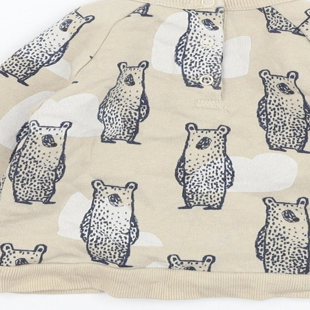 La Redoute Boys Beige  Cotton Pullover Jumper Size 9-12 Months  Pullover - Bear