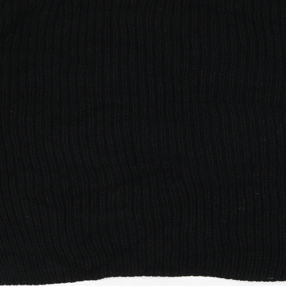 New Look Womens Black Round Neck  Acrylic Pullover Jumper Size S