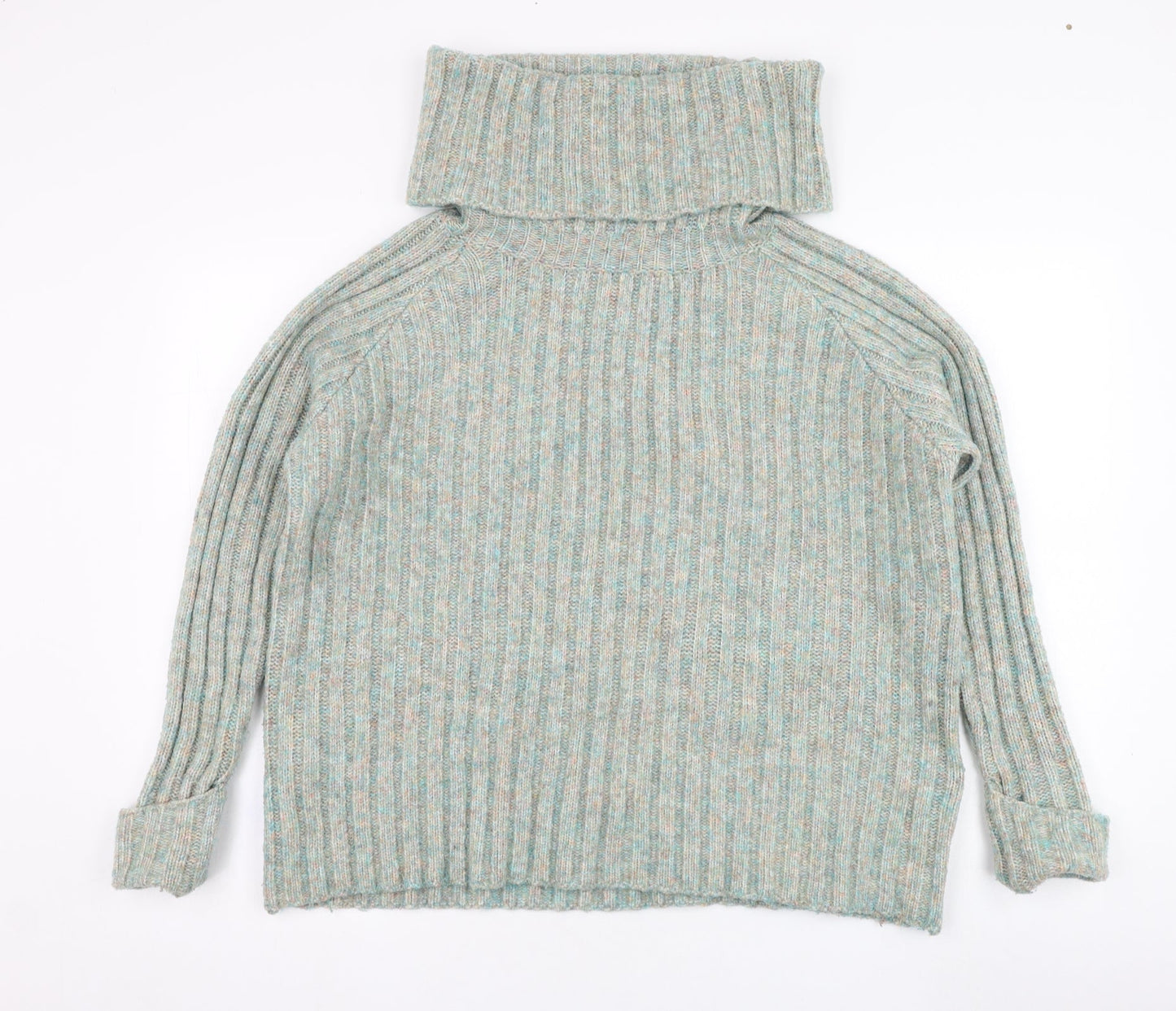 George Womens Green Roll Neck  Acrylic Pullover Jumper Size M