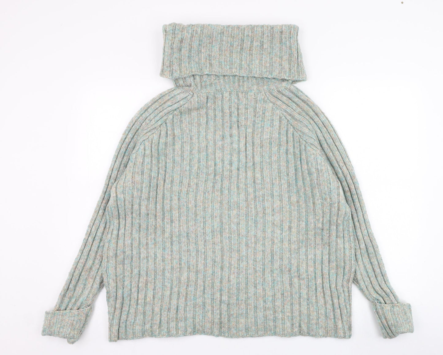 George Womens Green Roll Neck  Acrylic Pullover Jumper Size M