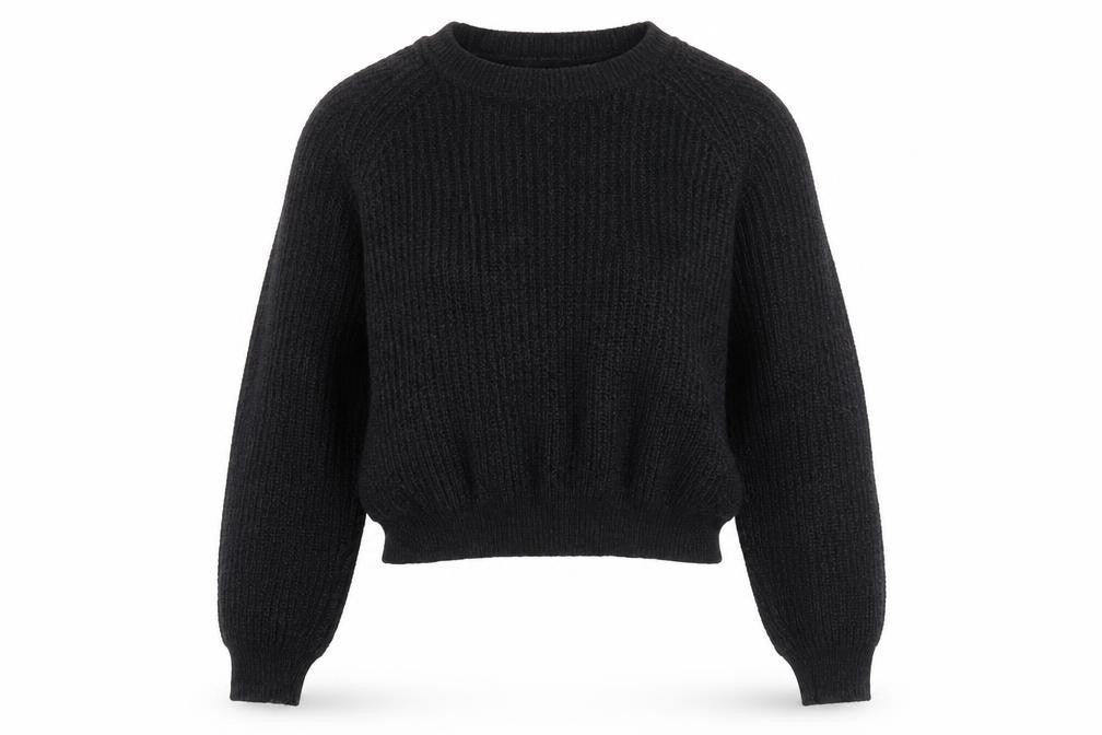 Boohoo Womens Grey Round Neck  Acrylic Pullover Jumper Size S