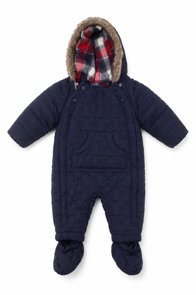 Marks & Spencer Girls Blue  Polyester Coverall One-Piece Size 3-6 Months  Button
