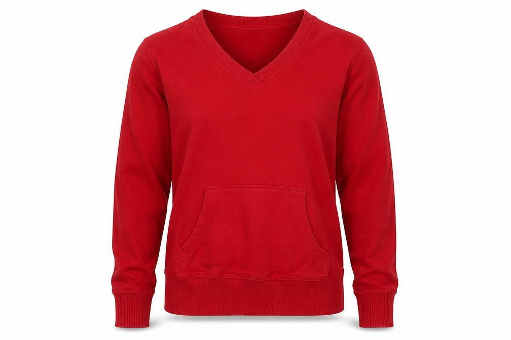 George Womens Red  Cotton Pullover Hoodie Size 8