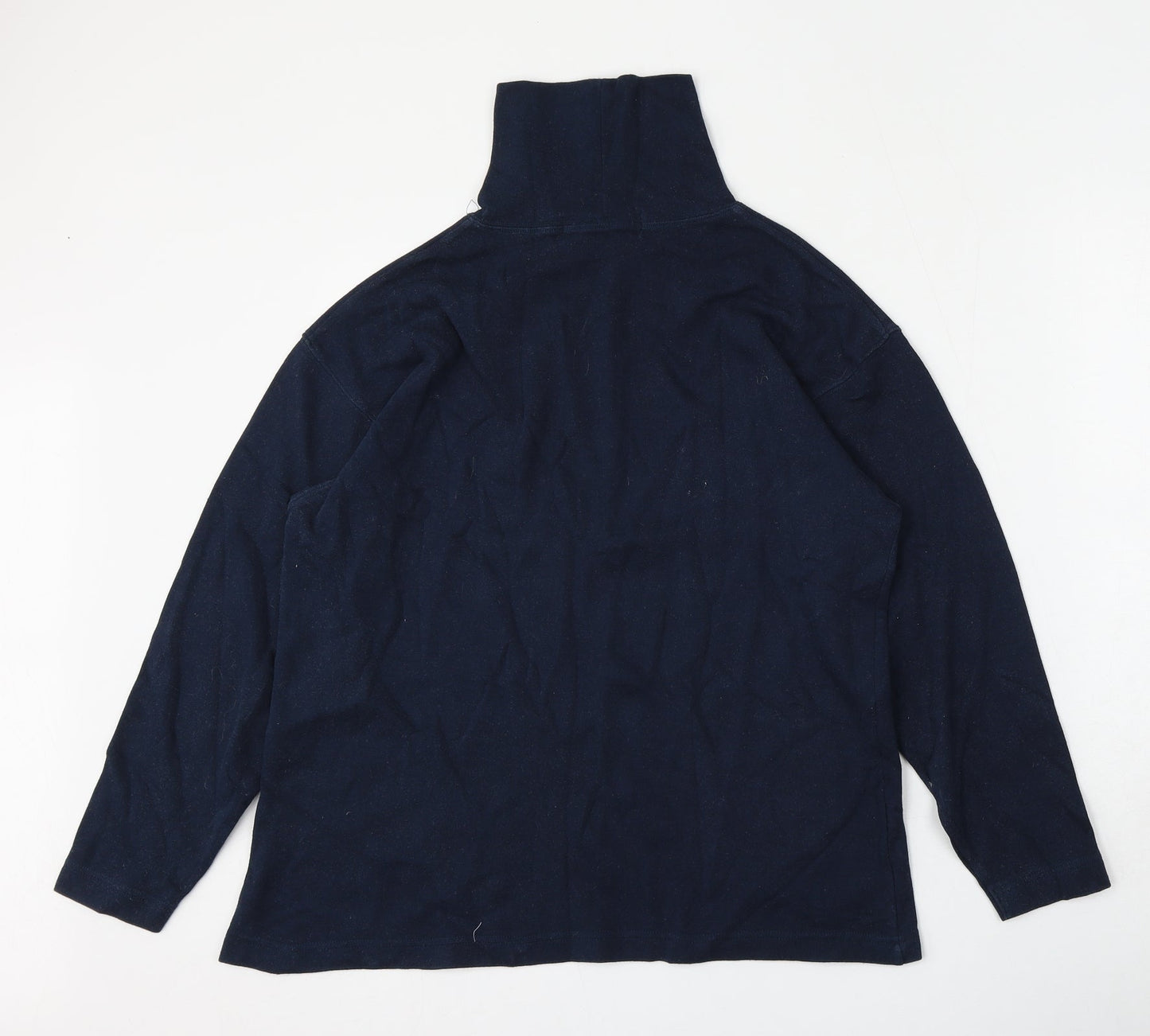 Amy Moore Womens Blue  Cotton Pullover Sweatshirt Size M
