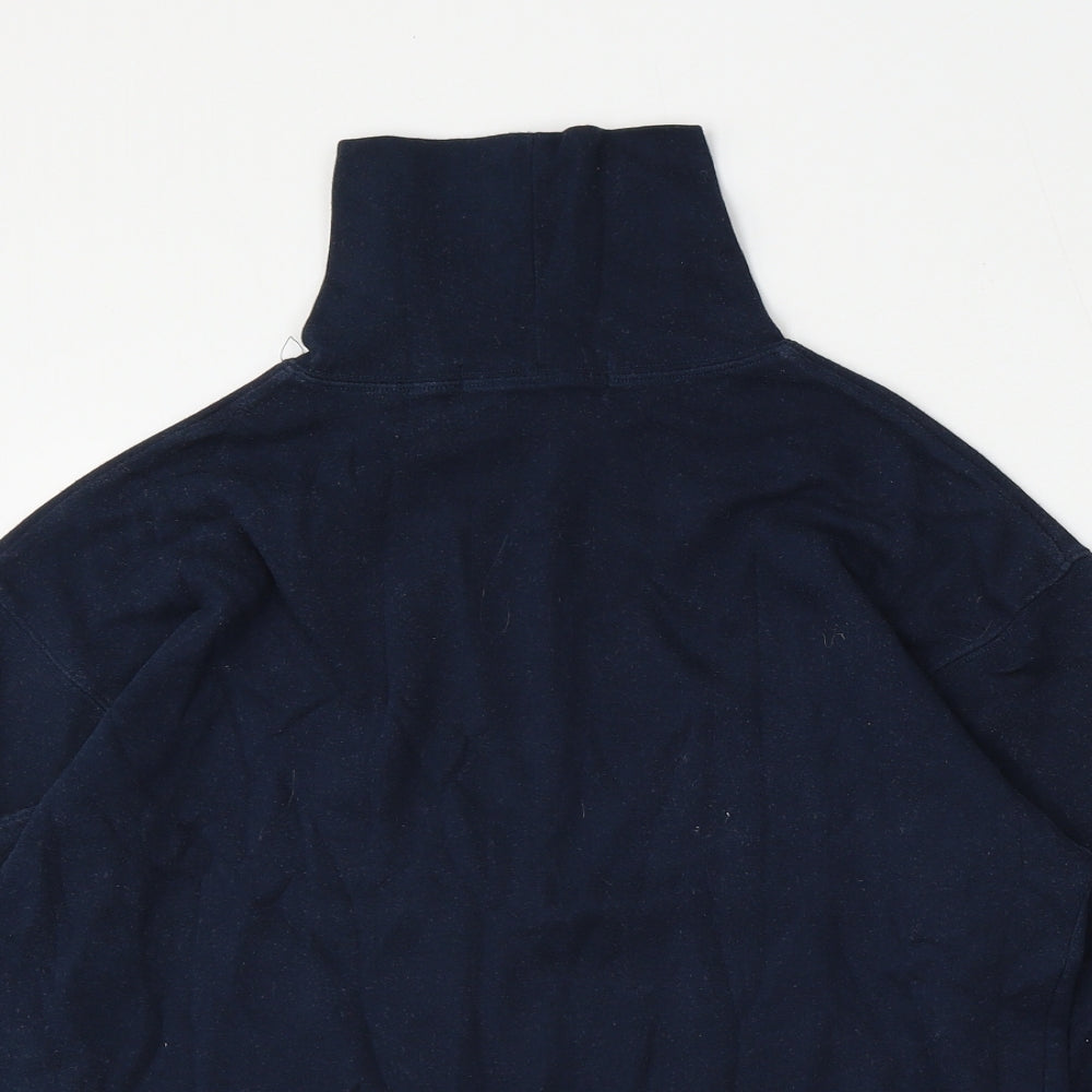 Amy Moore Womens Blue  Cotton Pullover Sweatshirt Size M