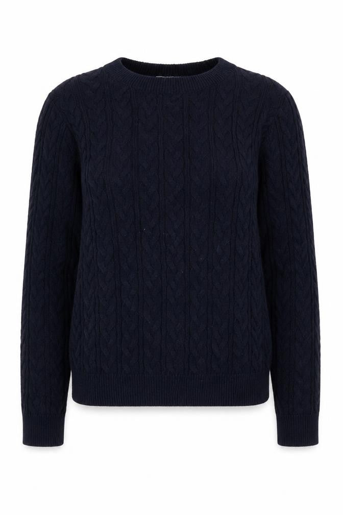 H&M Womens Blue Round Neck  Cotton Pullover Jumper Size M