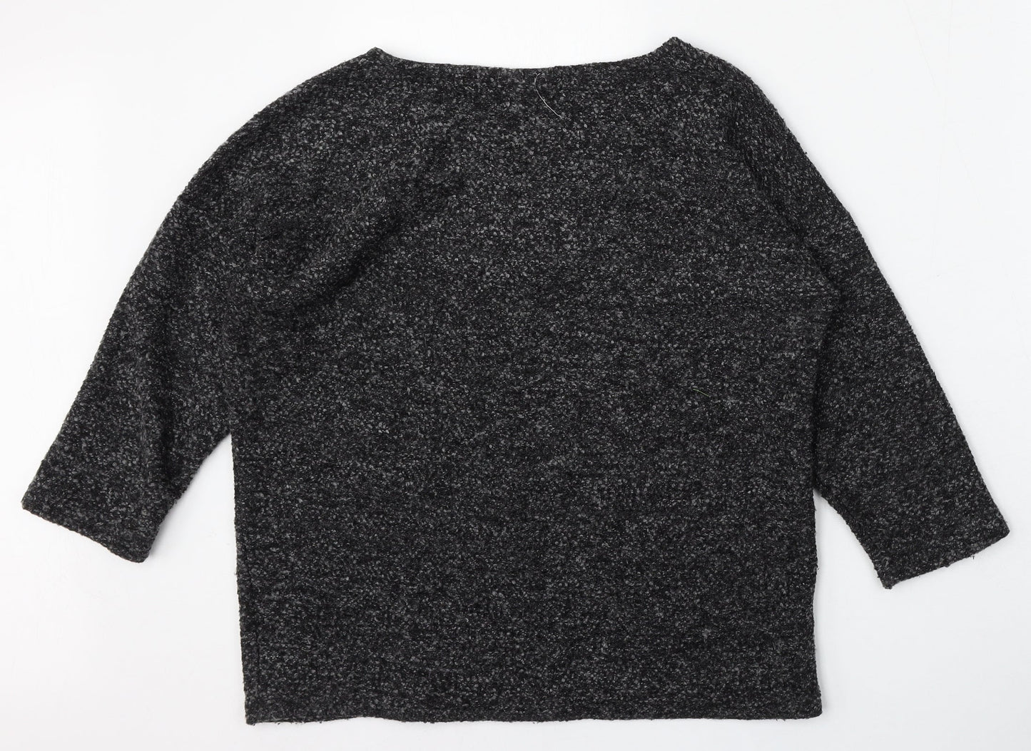 Yessica Womens Grey Round Neck  Polyester Pullover Jumper Size L