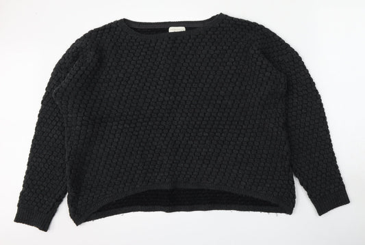 Monsoon Womens Grey Round Neck  Acrylic Pullover Jumper Size L