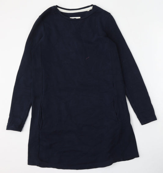 TU Womens Blue  Cotton Pullover Sweatshirt Size 8