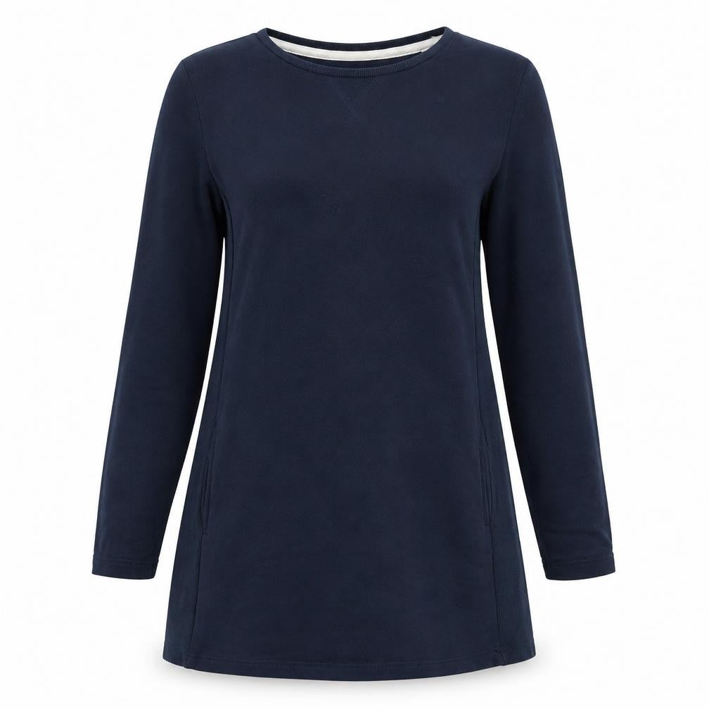 TU Womens Blue  Cotton Pullover Sweatshirt Size 8