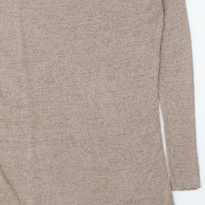 Preloved Divided by H&M Womens Beige Round Neck  Acrylic Pullover Jumper Size S - Label