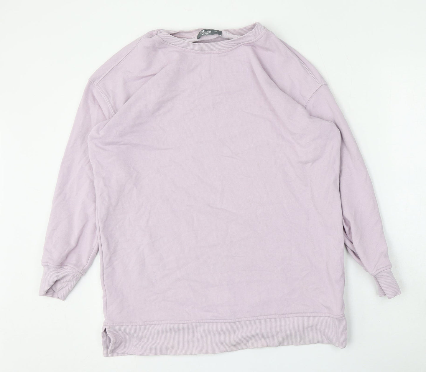 Nutmeg Womens Purple  Cotton Pullover Hoodie Size 10