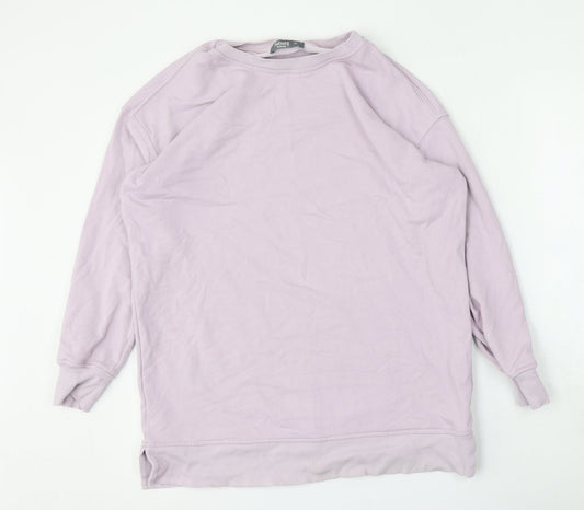 Nutmeg Womens Purple  Cotton Pullover Hoodie Size 10