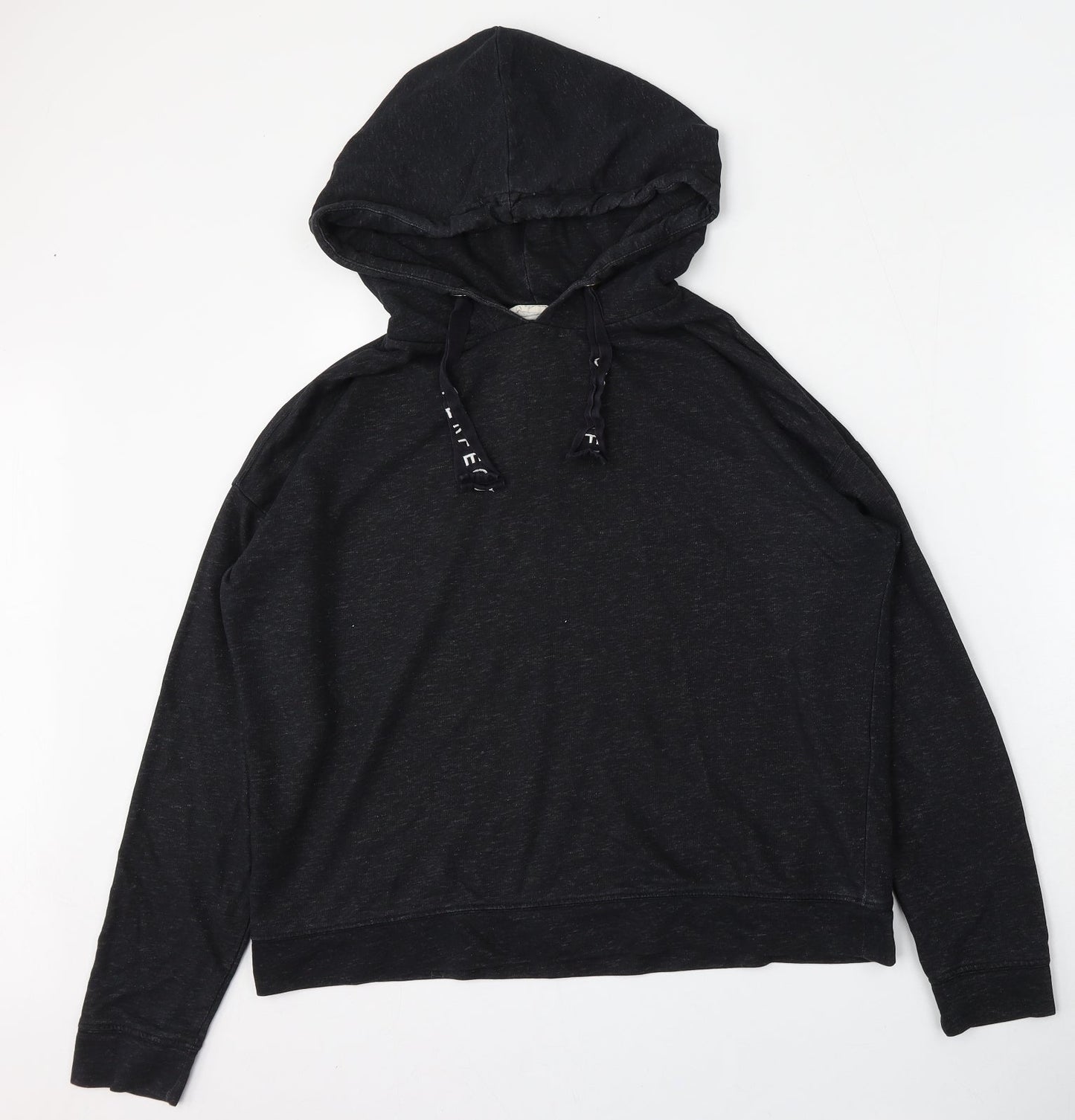 LOGG Womens Black  Polyester Pullover Hoodie Size M  Tie