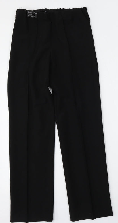 Classics Womens Black  Polyester Trousers  Size 8 L28 in Regular