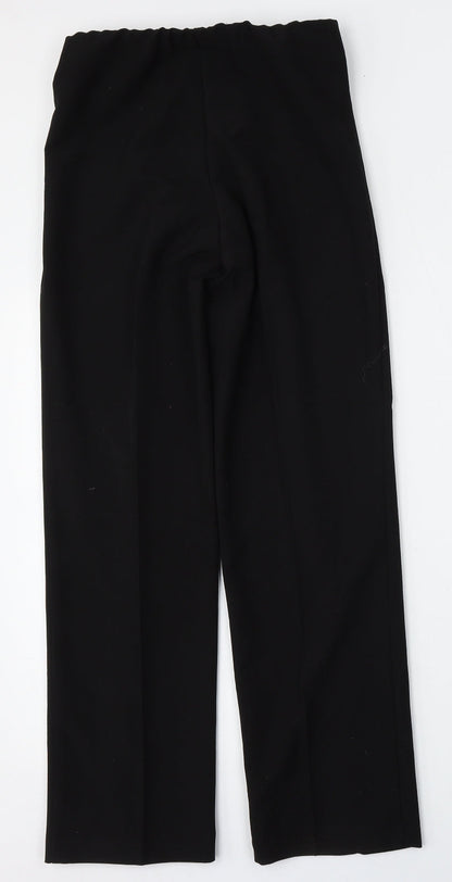 Classics Womens Black  Polyester Trousers  Size 8 L28 in Regular