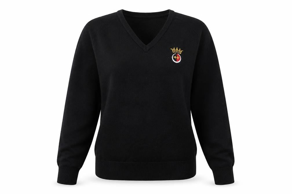 Trutex Womens Black  Acrylic Pullover Sweatshirt Size 2XS
