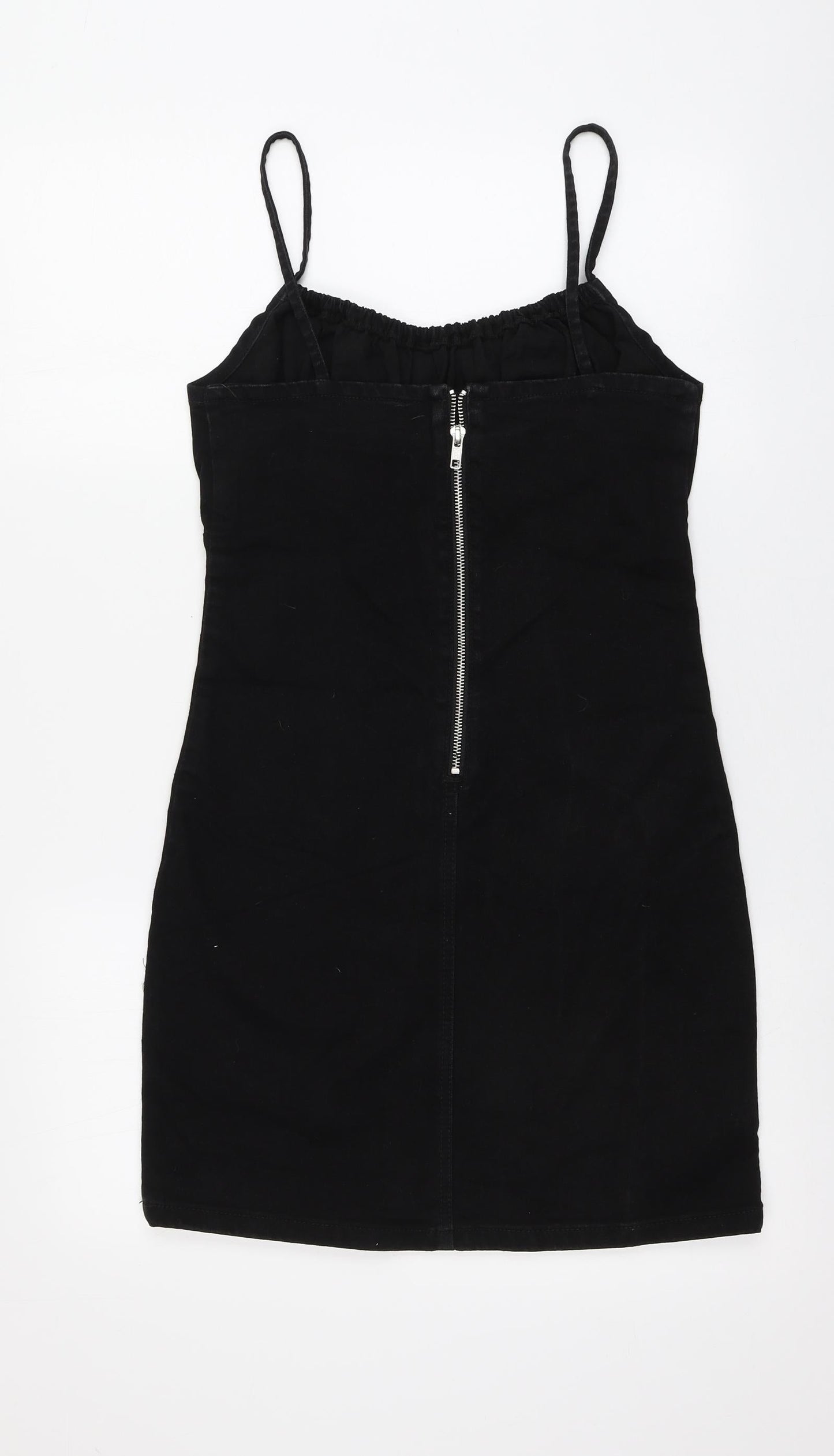 New Look Womens Black  Cotton A-Line  Size 10  Square Neck