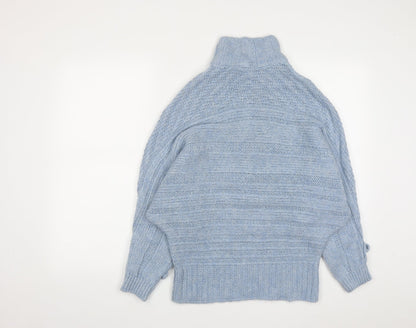 Preloved George Womens Blue High Neck  Acrylic Pullover Jumper Size 12   - Size12/14 - Back