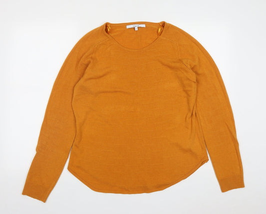 Vida VI Womens Yellow Round Neck  Polyester Pullover Jumper Size XL