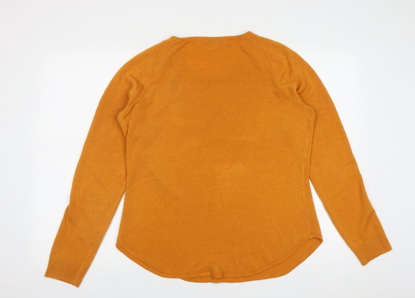 Vida VI Womens Yellow Round Neck  Polyester Pullover Jumper Size XL